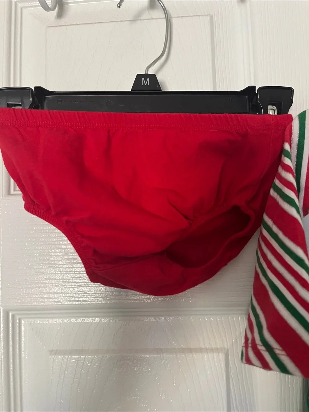 Bonnie Baby Red, Green & White Striped Holiday Top